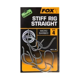 Fox EDGES™ Stiff Rig Straight - Size 4 Háčik