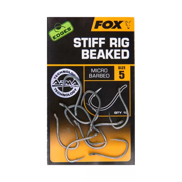 Fox EDGES™ Stiff Rig Beaked - Veľkosť 4 Háčik