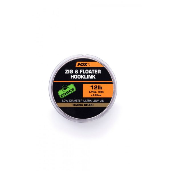 Fox EDGES™ Zig & Floater Hooklink 12lb - 0.28mm x100m Monofilná šnúra