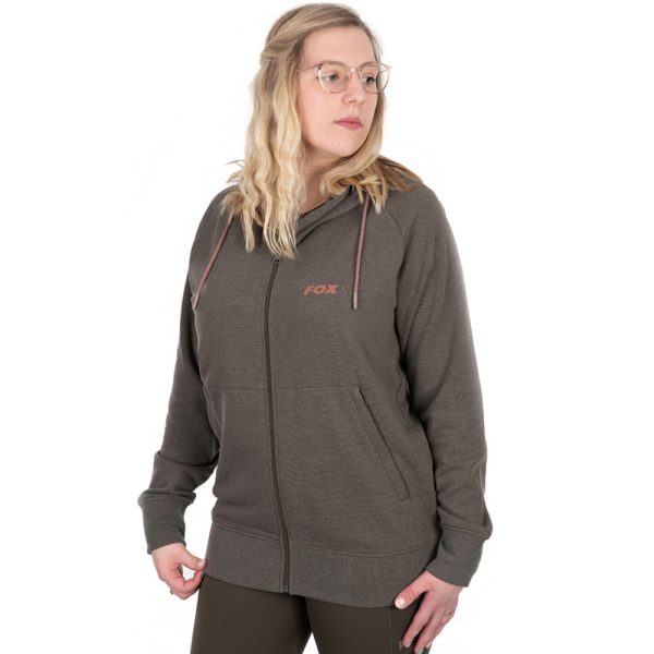 Fox WC Zipped Hoodie Dámska Mikina s kapucňou na zips Zeleno-malinová L