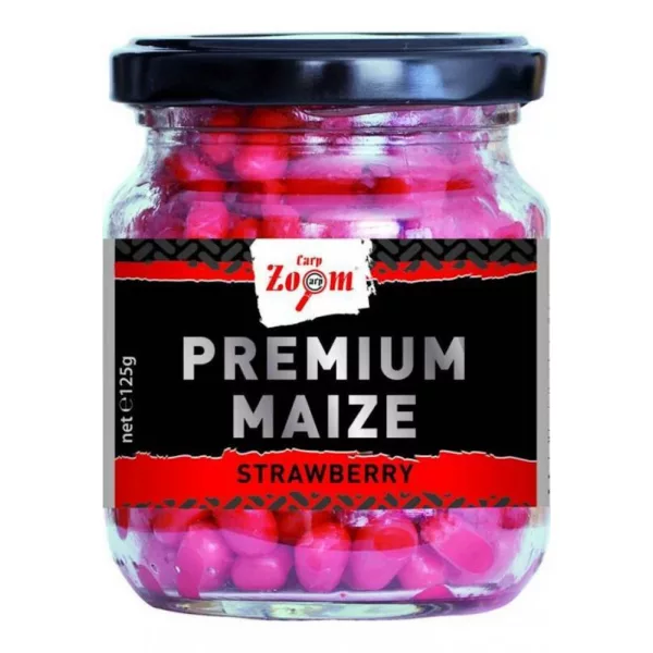 Carp Zoom CZ Prémiová rybárska kukurica, jahoda, 125 g, 220 ml