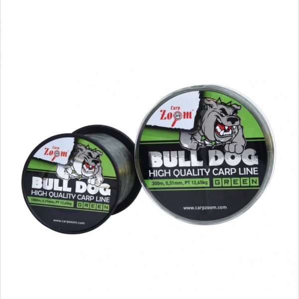 Carp Zoom CZ Bull-Dog Monofilový kaprársky vlasec, o 0,35 mm, 1000 m, 15,45 kg, tmavozelený