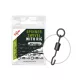 Carp Zoom Spinner Swivel Matt Fekete 7 Mikrogyűrűs Gyorskapocs 10db