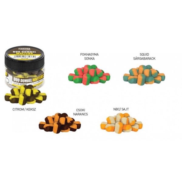 Feeder Competition FC Duo Dumbel Wafters háčiková nástraha, o8x12 mm, citrón, sušienka, 15 g