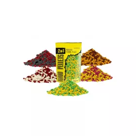   Carp Zoom CZ 2in1 Turbo rýchlo rozpustné pelety, 3 mm, jahoda, rybia, 500 g
