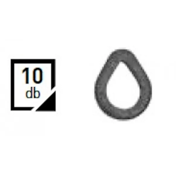 Carp Zoom CZ Krúžok na nadväzec Tear Drop, 4 mm, matný čierny, 10 ks