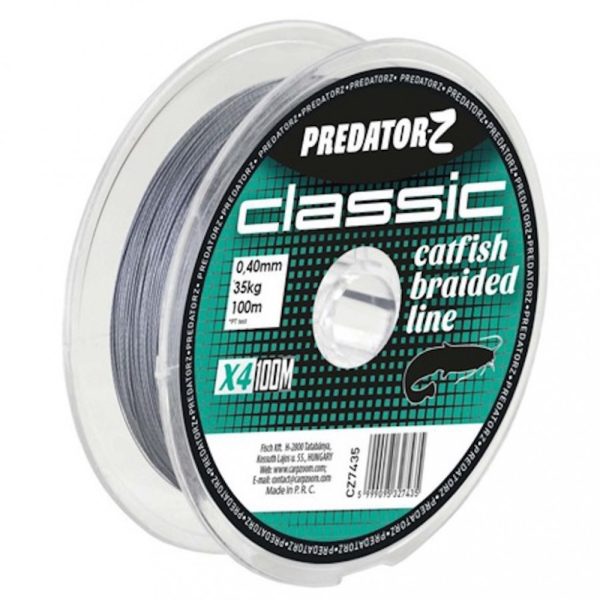 Predator Z PZ Classic šnúra na sumce, o 0,80 mm, 100 m, 70 kg, tmavosivá
