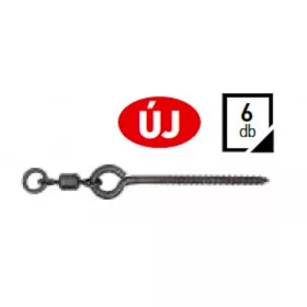   Carp Zoom CZ Nástrahový tŕň so závitom s obratlíkom, 12 mm, 6 ks