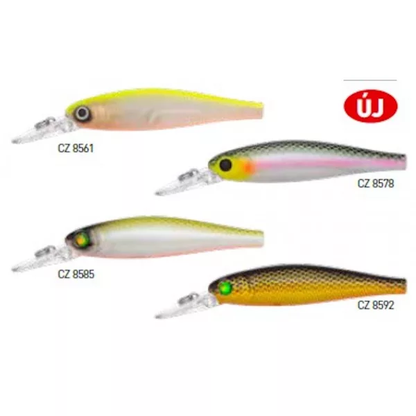 Predator Z Predator-Z Shotgun Blade wobbler, 6,5 cm, 5,7 g, fluo zelená, biela, potápavý