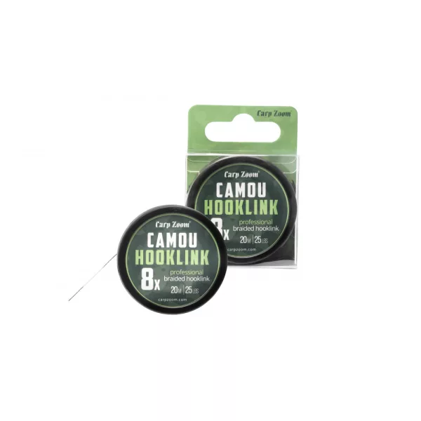 Carp Zoom Camou 8X Kamuflážna 20m 15lb Pletená Nadväzcová Šnúra