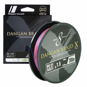   Major Craft Dangan Braid X 8X 0,22mm 200m Multicolor Pletená šnúra