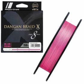   Major Craft Dangan Braid X 8X Eging 0,10mm 150m Ružová Pletená šnúra