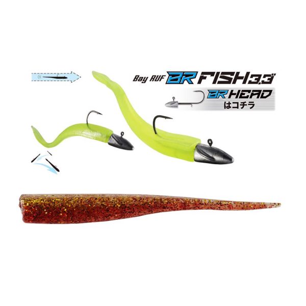 Duo Bayruf BR Fish 8,4cm S039 Gold Red Plastová nástraha 7ks