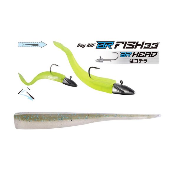 Duo Bayruf BR Fish 8,4cm F103 Electric Olive Plastová Nástraha 7ks