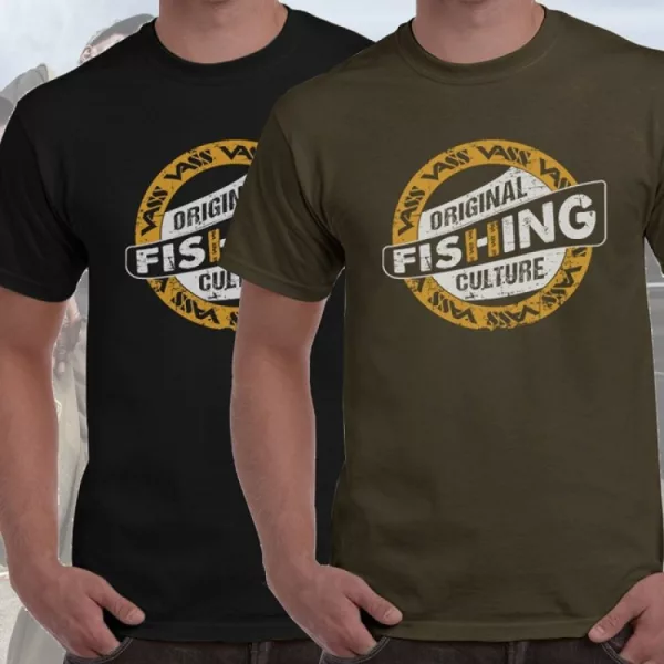 Vass-Tex Fishing Culture Printed Khaki Póló XL
