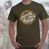 Vass-Tex Fishing Culture Printed Khaki Póló 3XL