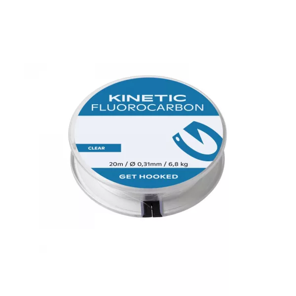 KINETIC Fluorocarbon 20m 0,41mm/10,0kg Clear Fluorocarbon nadväzcový vlasec