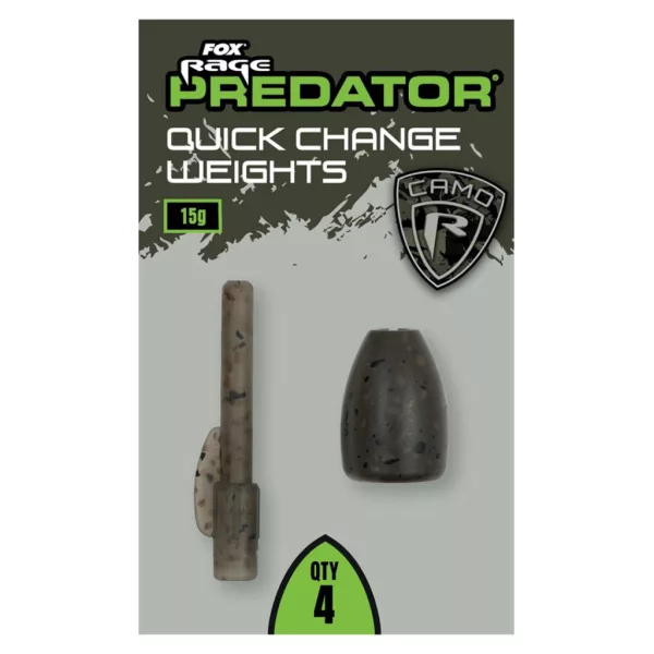 Fox Rage Predator Camo Quick Change Weights Rýchlovýmenné plavákové záťaže 35gr 3ks