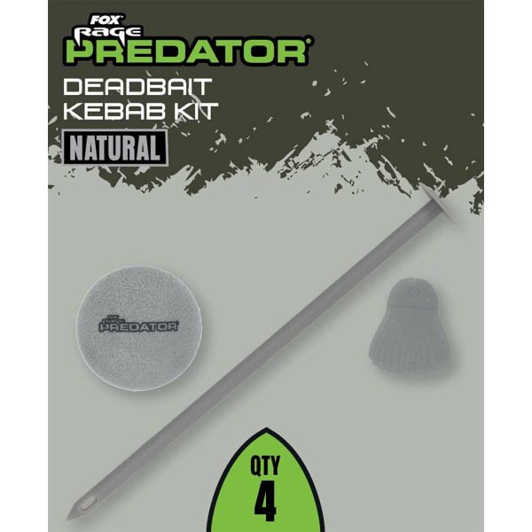 Fox Rage Predator Prírodná sivá sada Deadbait Kebab Kit