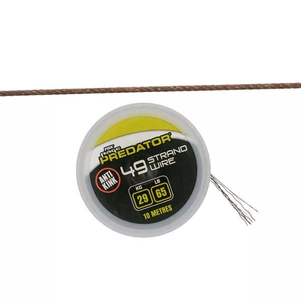 Fox Rage Predator 49-S Coated Steel Wire 10m 12kg Oceľový drôt s krimpovacou trubičkou
