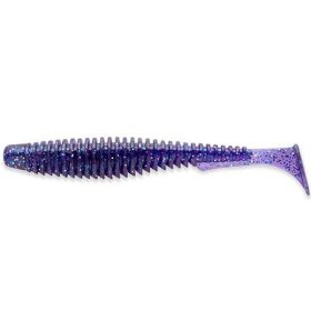   FISHUP U-Shad 5,08cm (10ks.), #060 - Dark Violet/Peacock & Silver Plastová nástraha