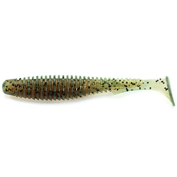 FISHUP U-Shad 6,35cm (9ks.), #017 - Motor Oil Pepper Plastová nástraha
