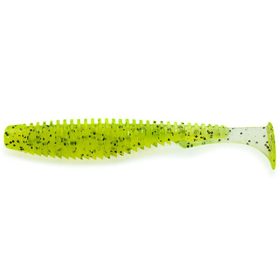   FISHUP U-Shad 7,62cm (9ks.), #055 - Chartreuse/Black Plastová nástraha
