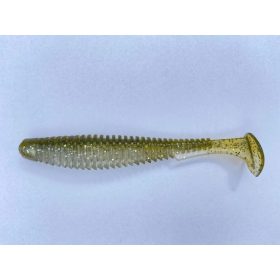  FISHUP U-Shad 10,16cm (8ks), #202 - Green Pumpkin/Pearl Plastová nástraha