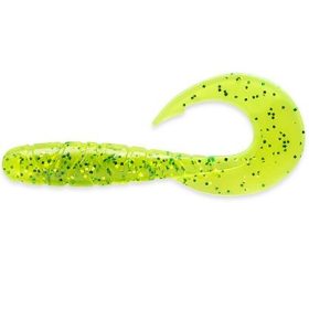   FISHUP Mighty Grub 8,89cm (7pcs.), #026 - Flo Chartreuse/Green Plastová nástraha