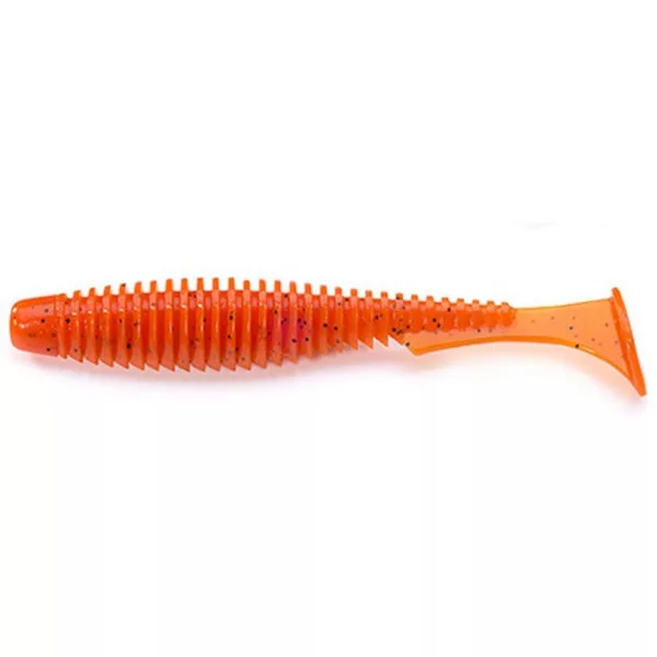 Fishup U Shad Orange Pumpkin Black 10,16cm Plasztik Csali 8db