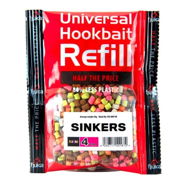 Fjuka Sinkers Mixex Colours 4mm Potápavá nástraha V náhradnom balení 50gr