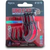 Uni Cat BTX-88 Bait Gripper 6/0 Füles, Szakállas Egyágú Harcsázó Horog 4db