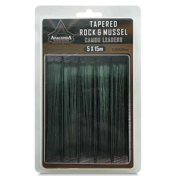 Anaconda Tapered Rock & Mussel Camou 0,30-0,57mm 15m Előtétzsinór 5db