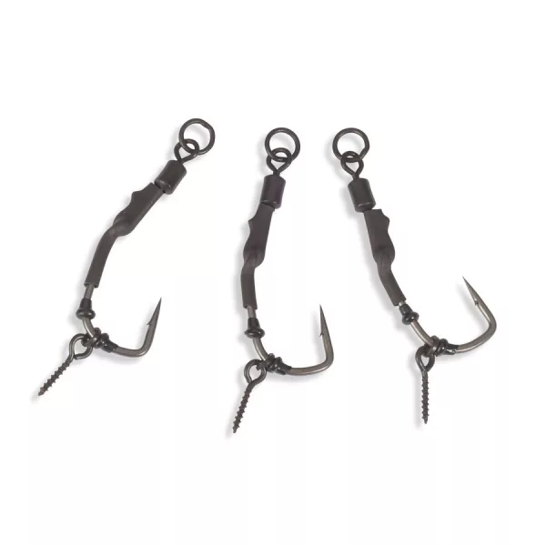 Anaconda Piercer Ronnie Rig Curve Shank 6 Füles, Szakállas Szerelt Pontyozó Horog 3db