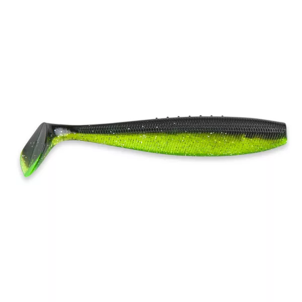 Iron Claw Just Shad BCS Black Chartreuse Silver Glitter 10cm Gumihal