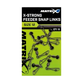 Matrix X-Strong Feeder Bead Snap Links 12 Forgókapocs 10ks