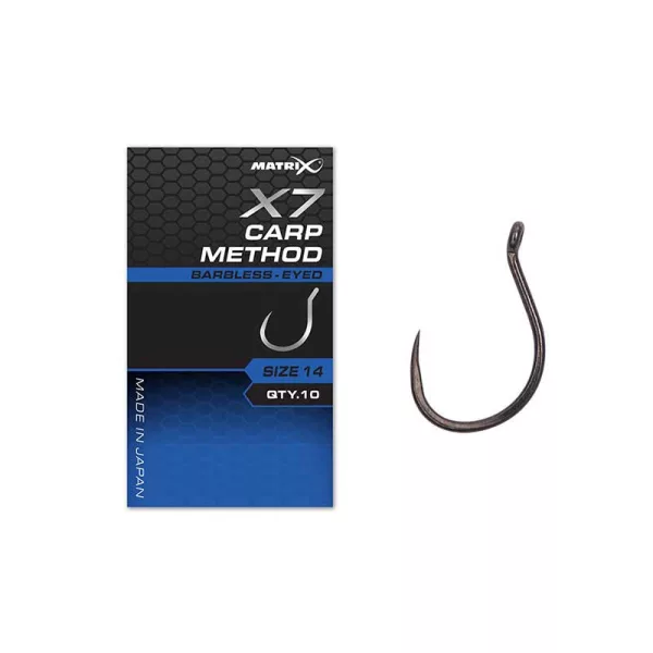 Matrix X7 Carp Method 16 Bezhrotý háčik s očkom 10ks