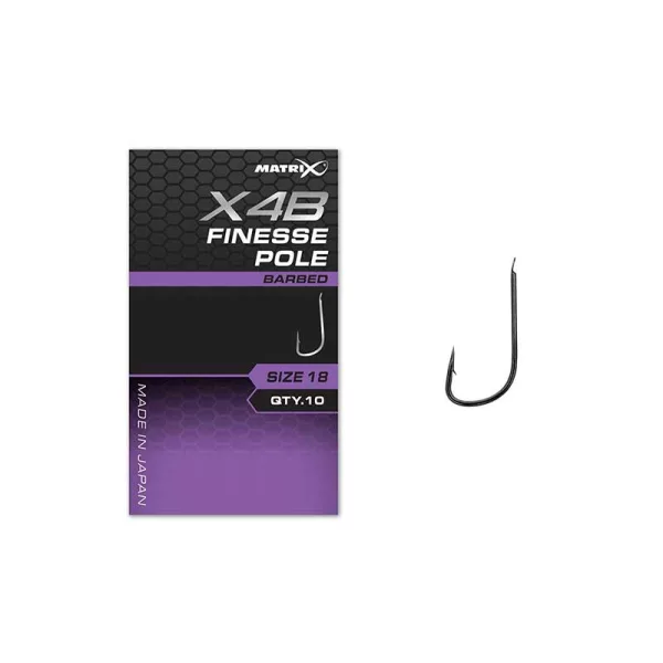 Matrix X4B Finesse Pole 18 Barbed Lopatkový, Protihrotový Háčik 10ks