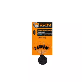 Guru Super Tight Line Stops Oval Black L Gumiütköző 12db