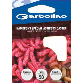   Garbolino Maggot/Caster Hooks To Nylon 12 Háčiky s lopatkou, s ostňom Monofil Predviazané Háčiky 10ks
