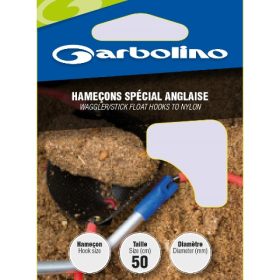   Garbolino Waggler/Stick Float Hooks To Nylon 16 s lopatkou, s protihrotom monofilový nadväzec s háčikom 10ks