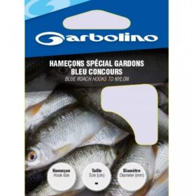  Garbolino Blue Roach Hooks To Nylon 18 Háčiky s lopatkou, s ostňom Monofil Predviazané Háčiky 10ks