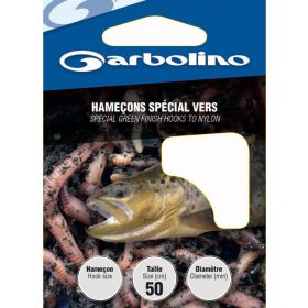   Garbolino Green Finish Hooks To Nylon 10 s lopatkou, monofilný naviazaný háčik s protihrotom 10ks