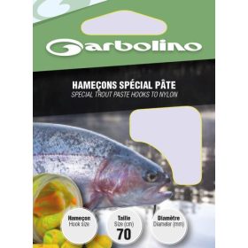   Garbolino Trout Paste Hooks To Nylon 8 s lopatkou, monofilný naviazaný háčik s protihrotom 10ks