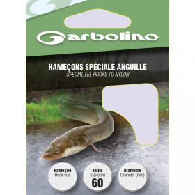   Garbolino - SPECIAL EEL L26 H6 - Monofilný predviazaný háčik - Predviazaný háčik - Háčik s protihrotom, Háčik s lopatkou