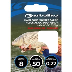   Garbolino Special Carpodrome Hook To Nylon 0,18mm 50cm, háčik 14 (lopatka) bez protihrotu, 10ks