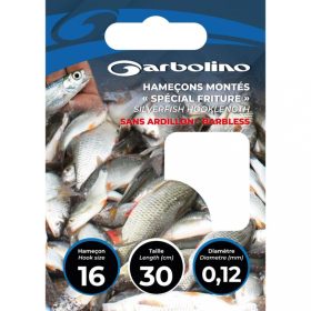   Garbolino Special Silvers Hook to Nylon 0,10mm 30cm, háčik 20 (lopatka) bez protihrotu, 10ks