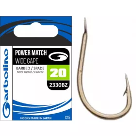 Garbolino 2330BZ háčik 20 / POWER MATCH / WIDE GAPE