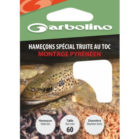   Garbolino Special Trout Hooks / Pyrenean Rig 14 s lopatkou, monofilný naviazaný háčik s protihrotom 10ks