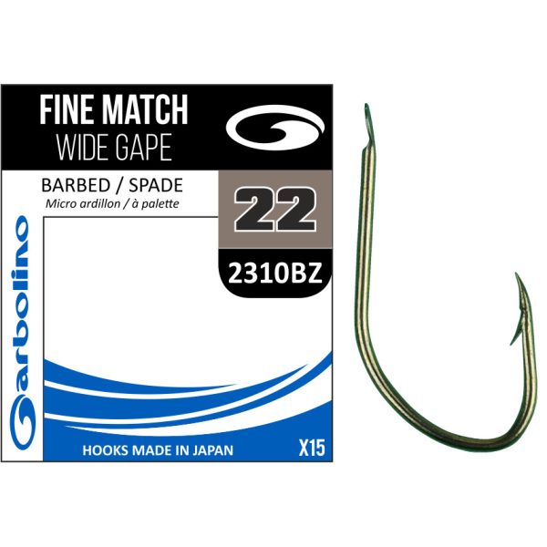 Garbolino FINE MATCH WIDE GAPE / 2310BZ 22 háčik